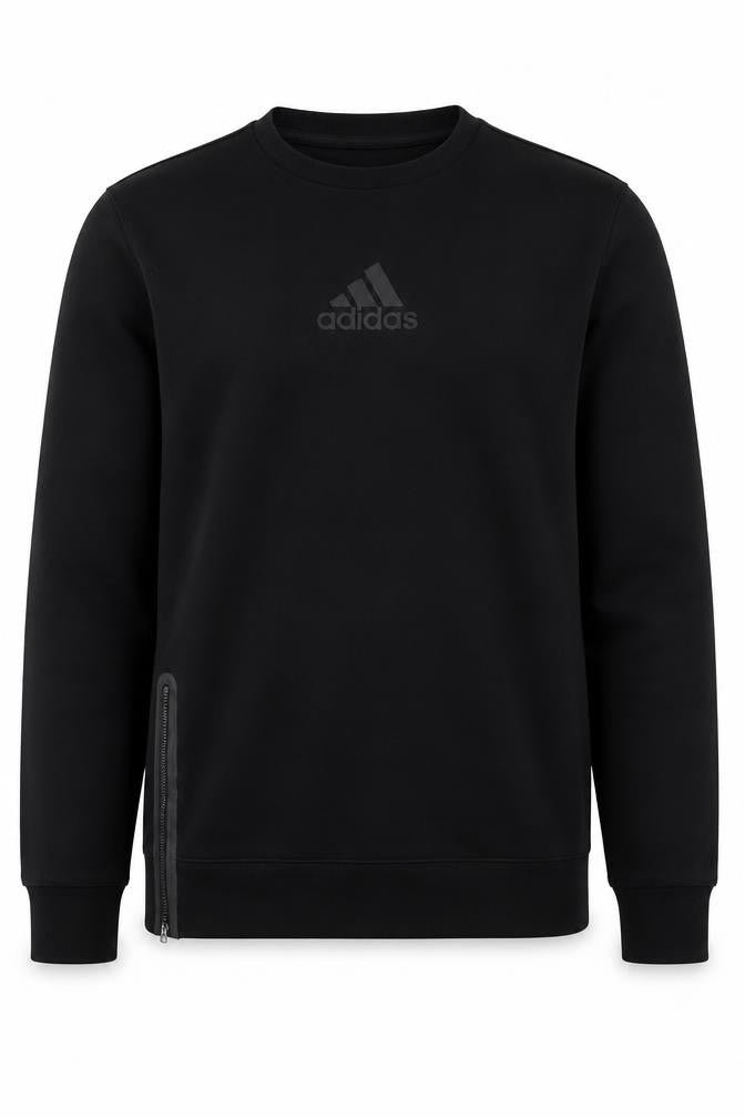 Mens UK M Regular adidas Black Pullover Sweatshirt