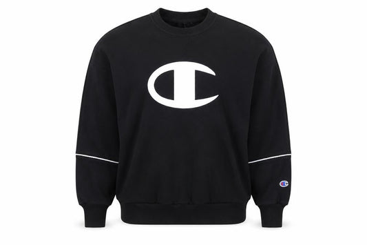 Womens UK S Regular Champion Black Pullover Sweatshirt