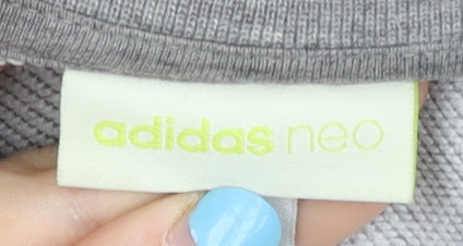 adidas Neo Men’s Grey Pullover Sweatshirt L Regular Fit Logo Design