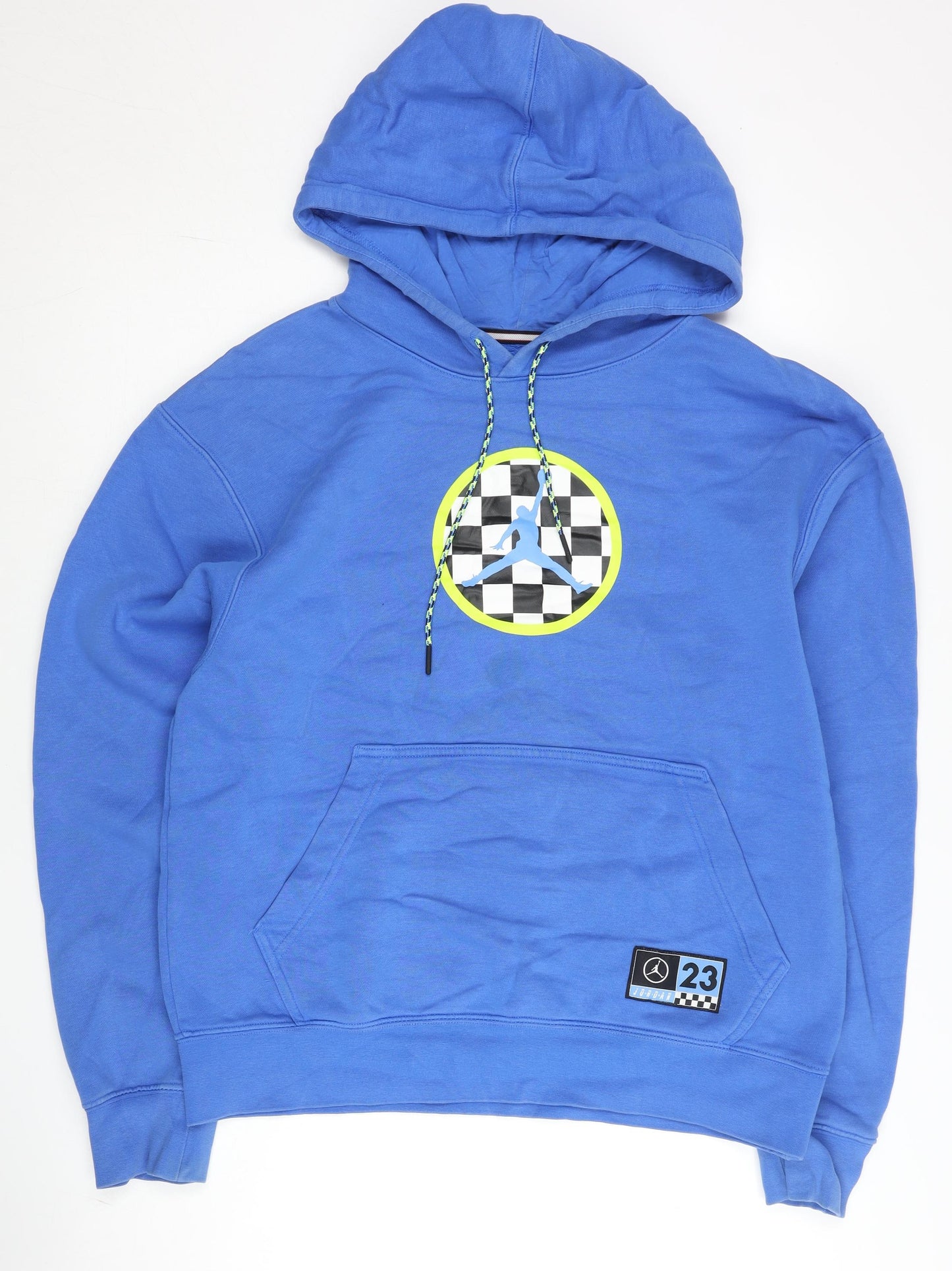 Jordan Men's Blue Pullover Hoodie M Regular Fit Graphic Print Sportswear