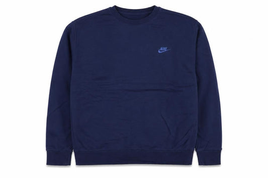 Unisex Adults UK 2XL Regular Nike Blue Pullover Sweatshirt
