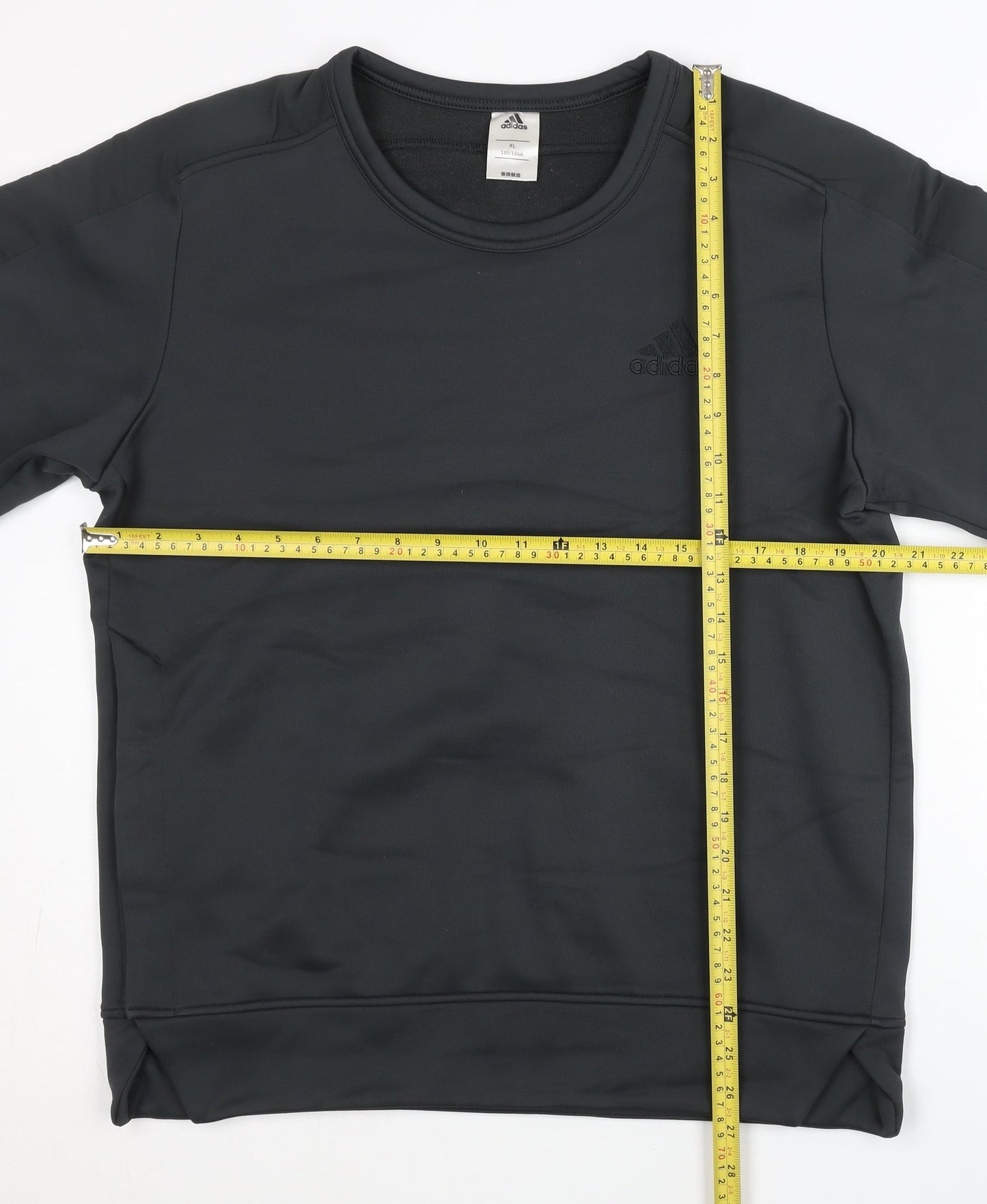 Adidas Men’s Black L Pullover Fleece Sweatshirt Sports Crew Neck
