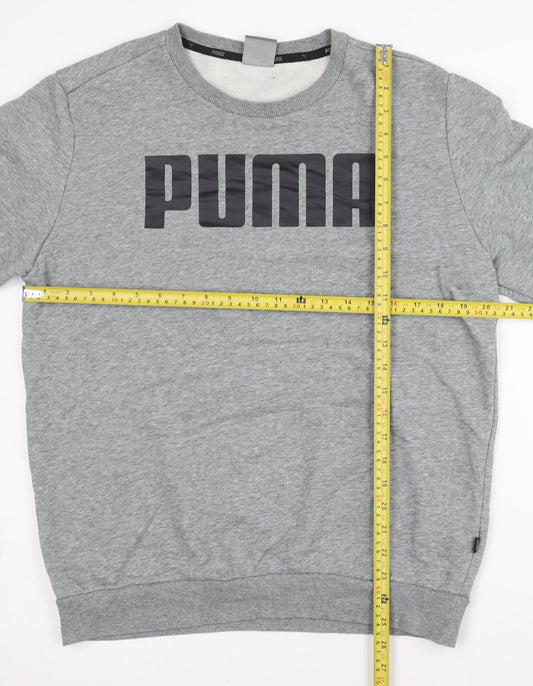 Puma Men's Grey M Pullover Sweatshirt Crew Neck Long Sleeve