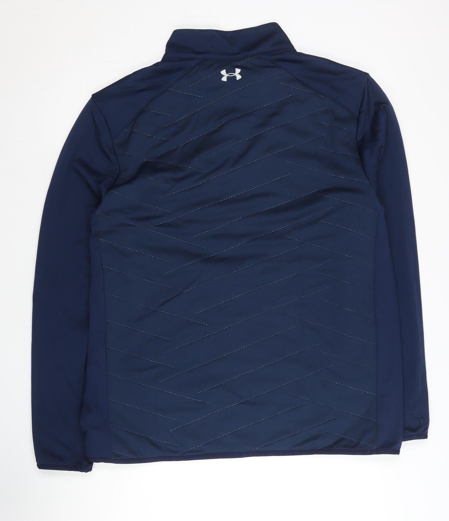 Under Armour Mens Blue 2XL 1/4 Zip Mock Neck Quilted Sweatshirt