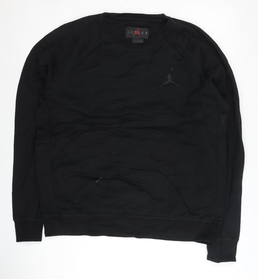 Jordan Men's Black XL Pullover Sweatshirt Crew Neck Long Sleeve Sports