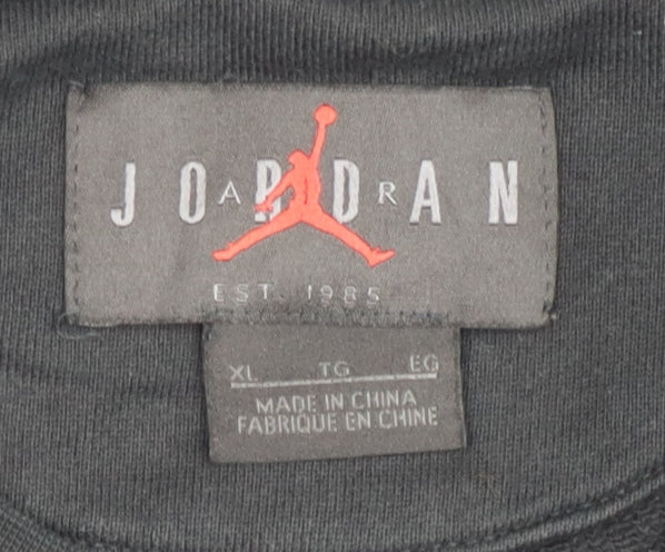 Jordan Men's Black XL Pullover Sweatshirt Crew Neck Long Sleeve Sports