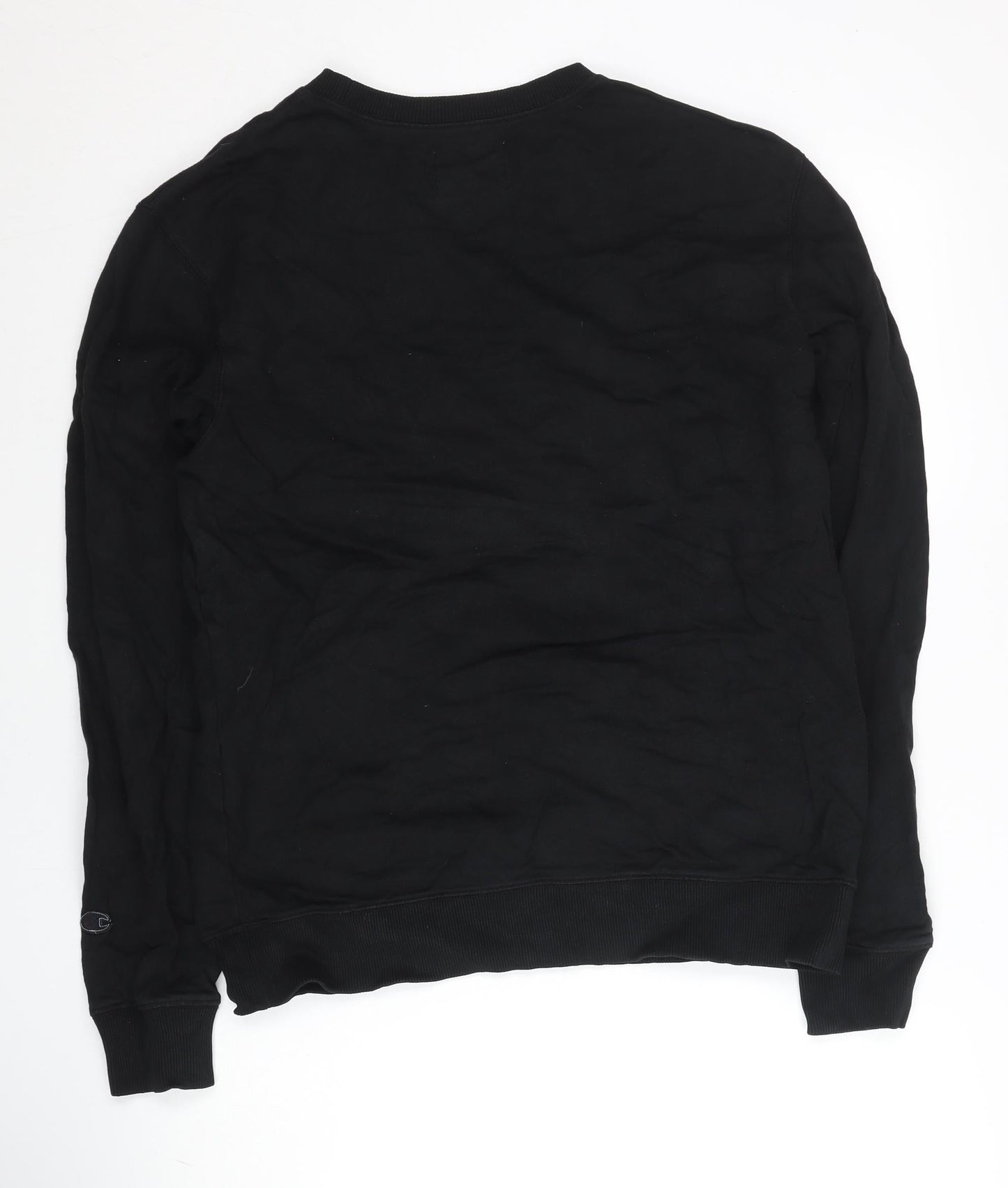 Champion Men's Black XL Pullover Sweatshirt Crew Neck Logo Jersey
