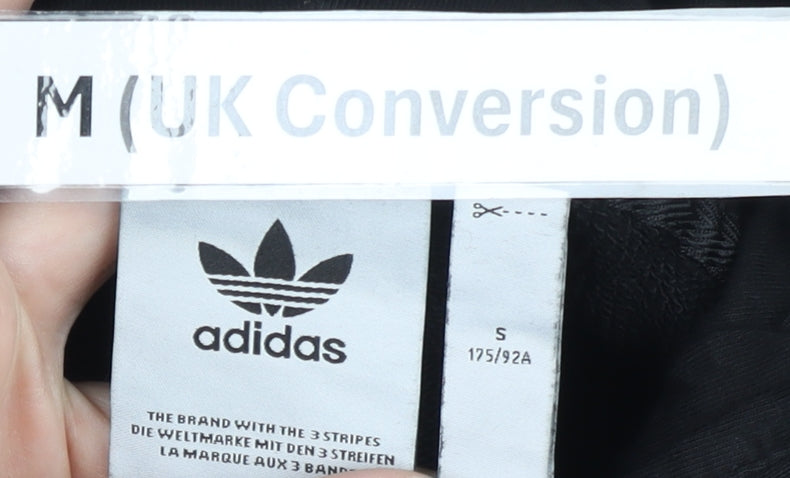 Adidas Unisex Black M Pullover Hoodie Graphic Logo Cotton