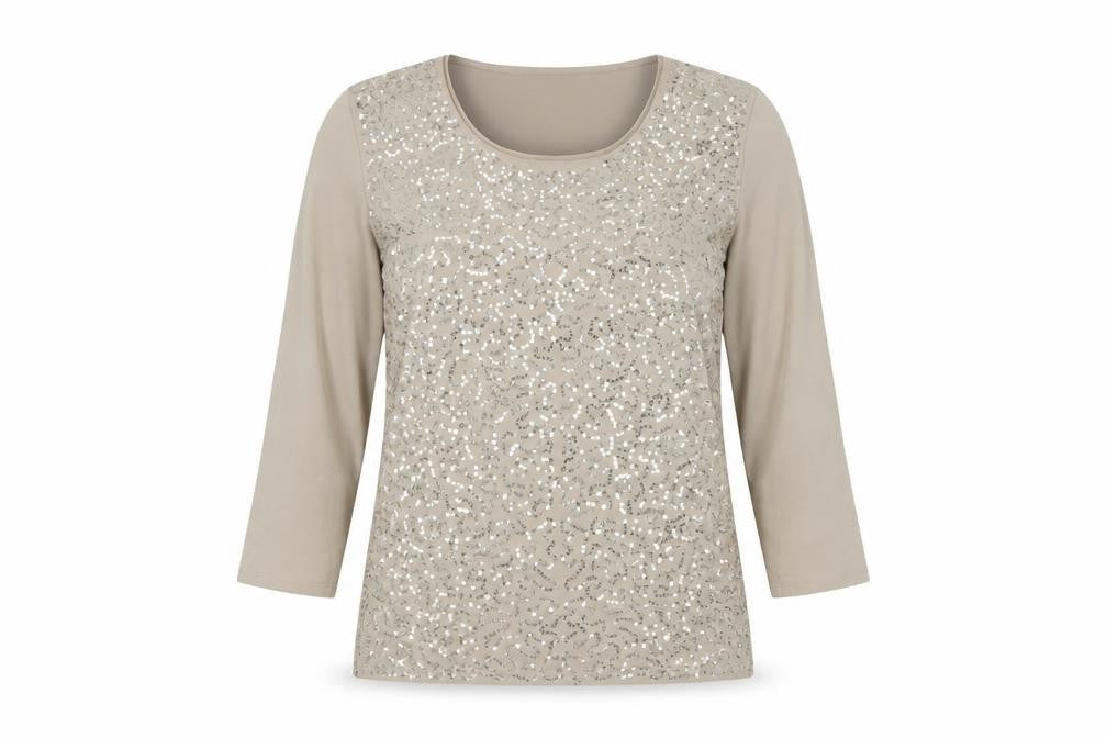 Womens UK Size S Windsmoor Beige Viscose Blend T-Shirt