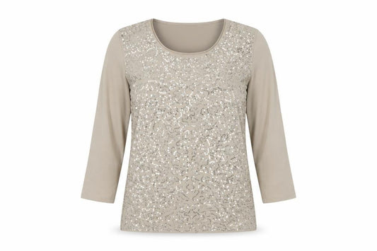 Womens UK Size S Windsmoor Beige Viscose Blend T-Shirt