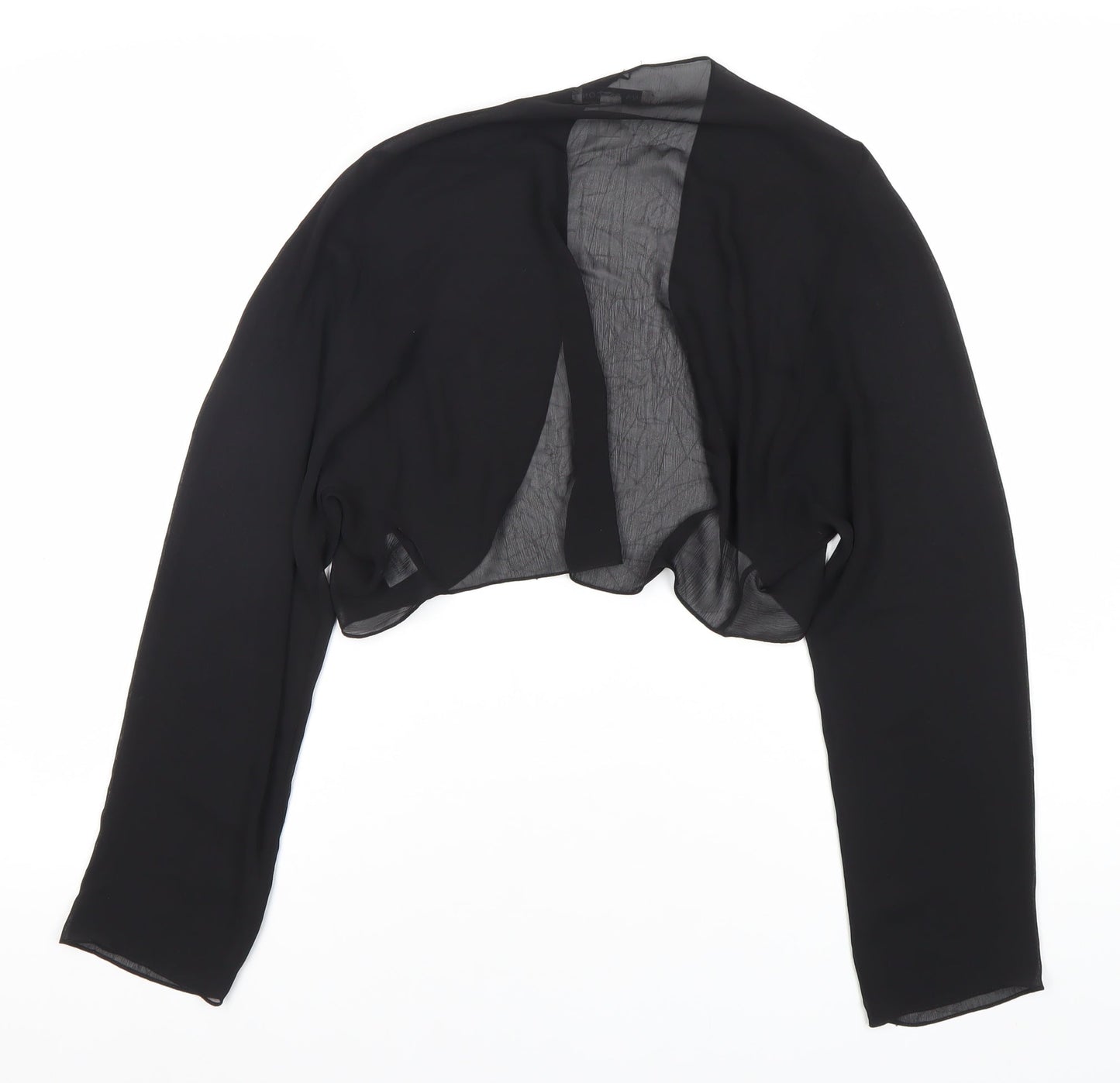 Gina Bacconi Womens Black Chiffon Bolero Jacket Size 14