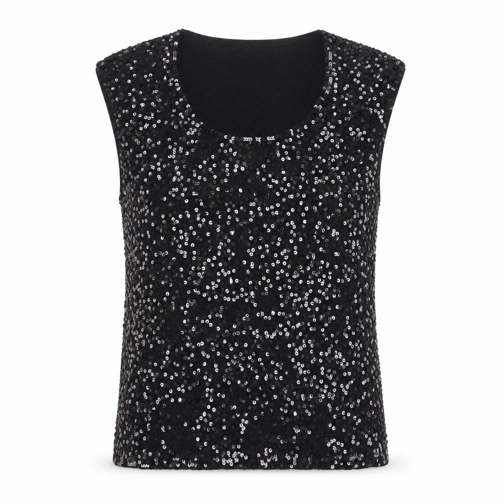 Womens UK Size XL Jaeger Black Wool Tank