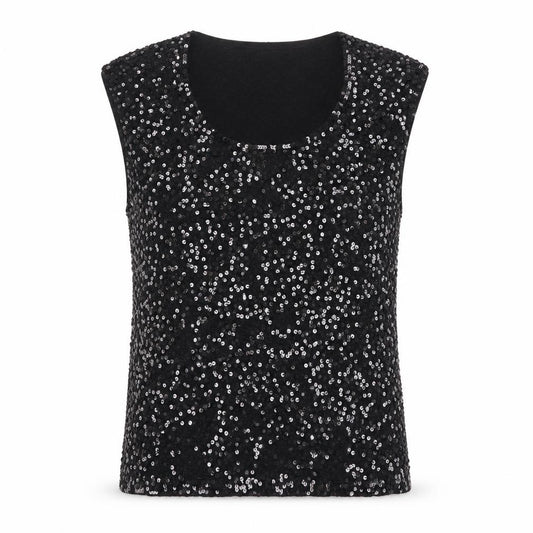 Womens UK Size XL Jaeger Black Wool Tank
