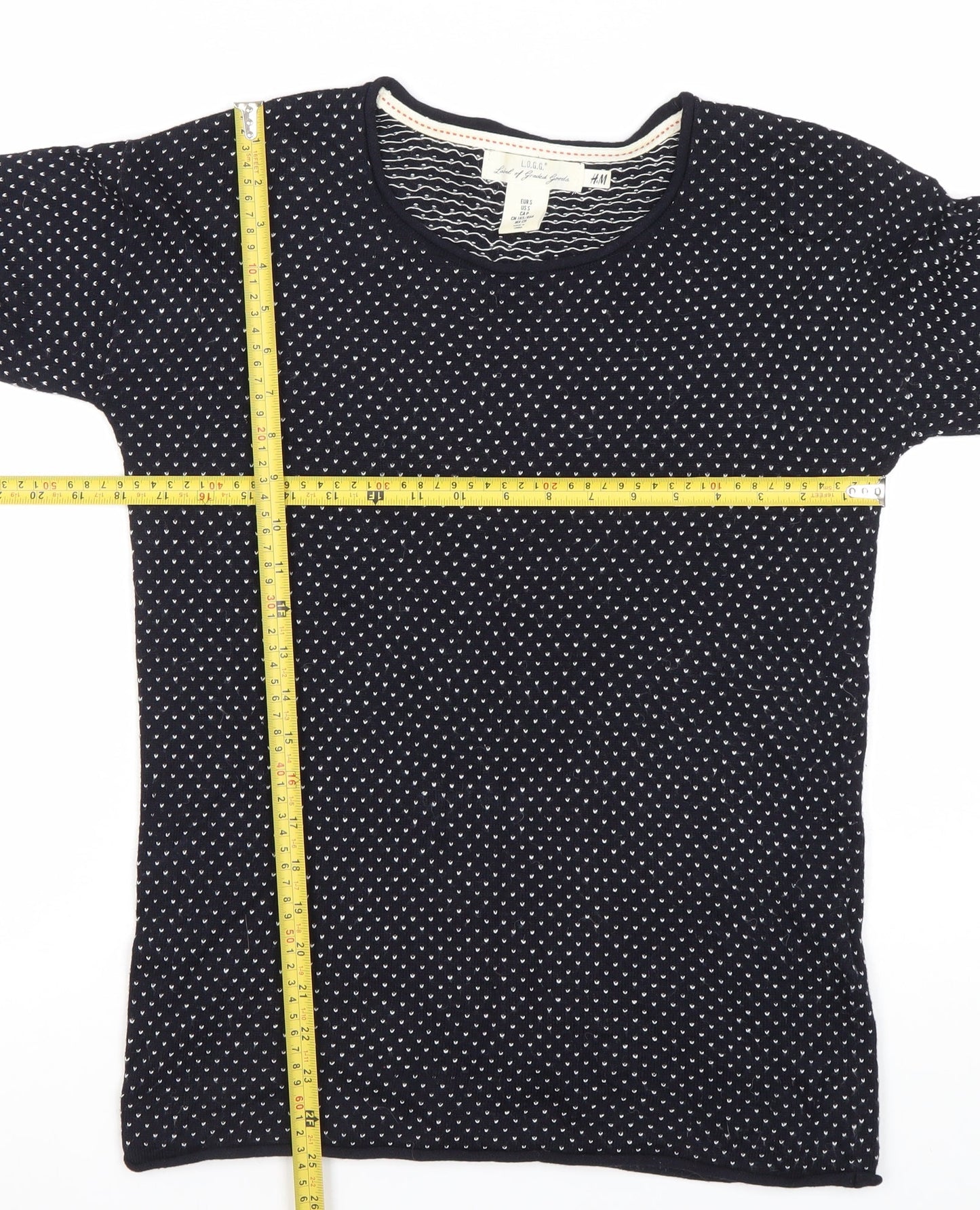 H&M Women’s Blue Crew Neck Long Sleeve Pullover Jumper Size 8