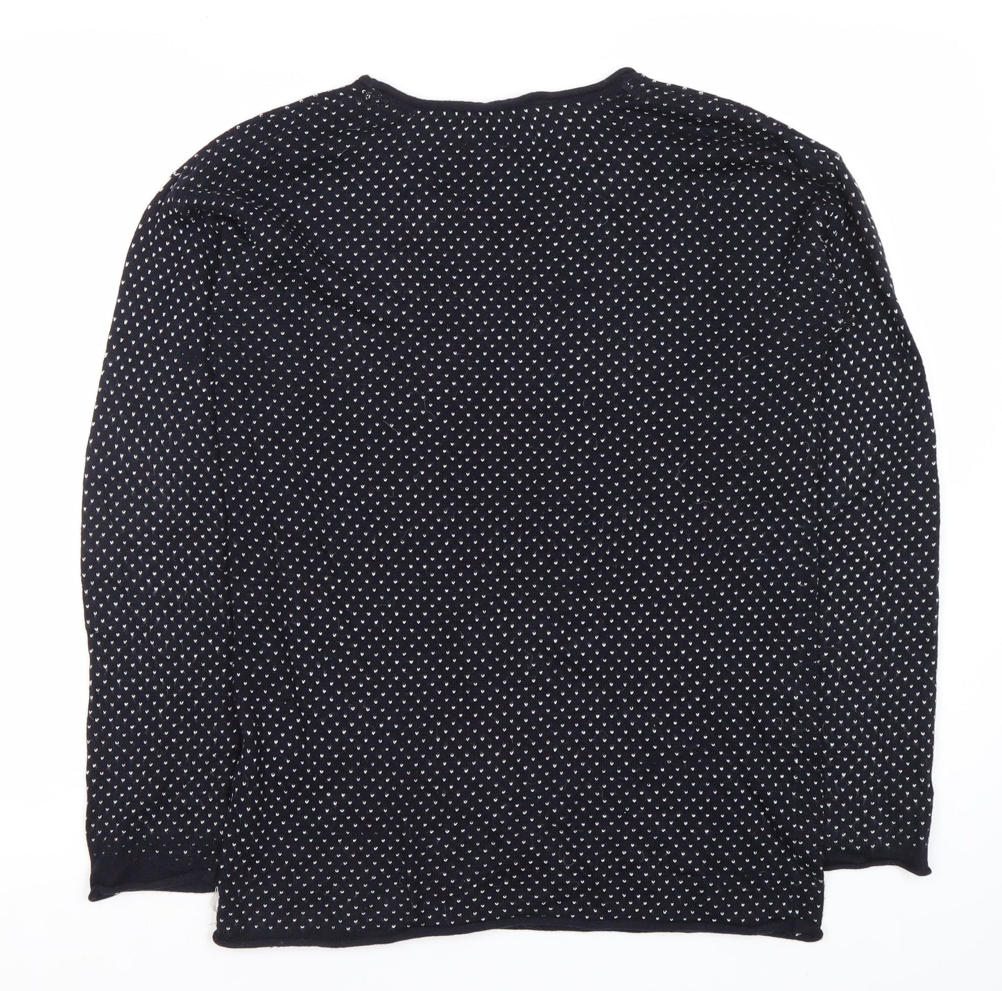 H&M Women’s Blue Crew Neck Long Sleeve Pullover Jumper Size 8