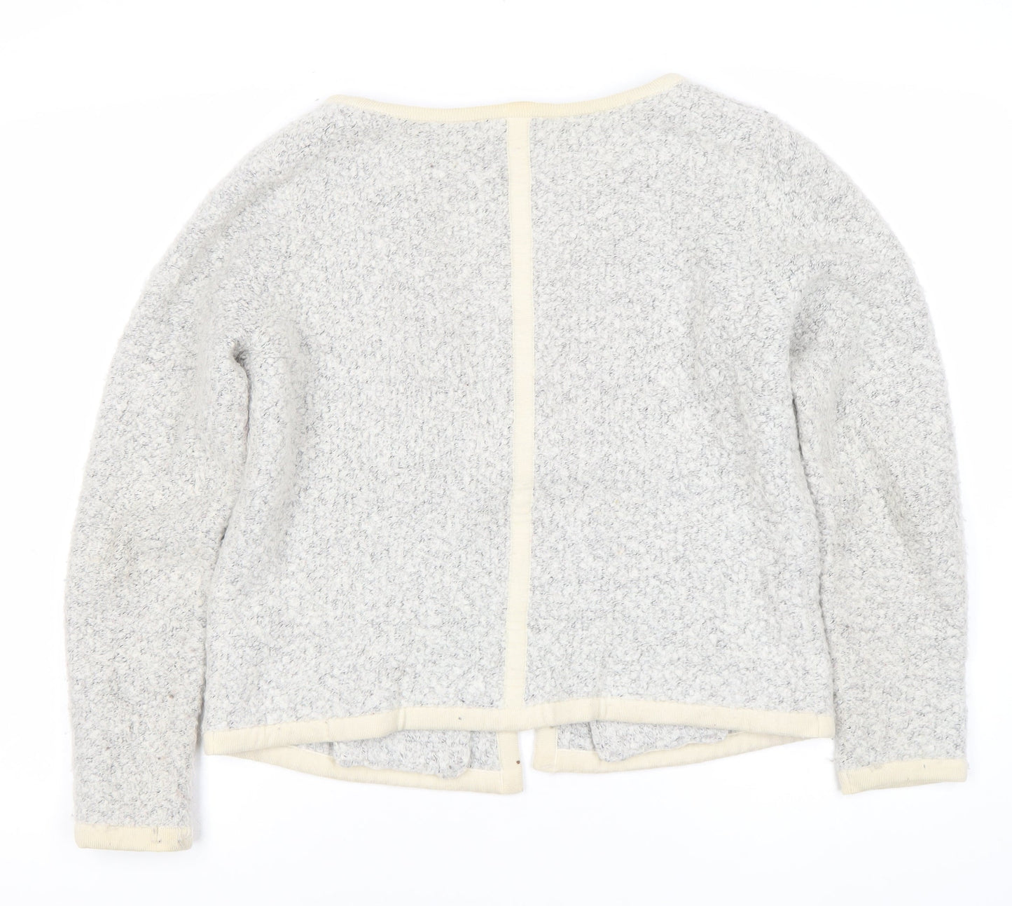 Boden Women's Grey Wool Alpaca Long Sleeve Cardigan Size 16