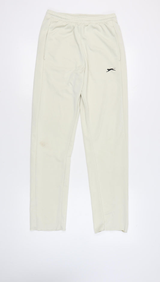 Slazenger Men’s Ivory S Jogger Trousers Polyester Sportswear