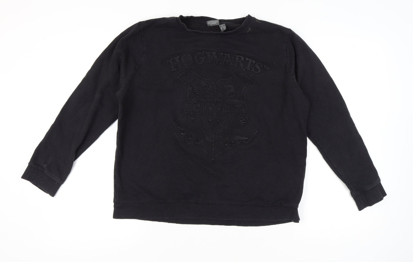 Harry Potter Women’s Black XL Pullover Sweatshirt Hogwarts Crest