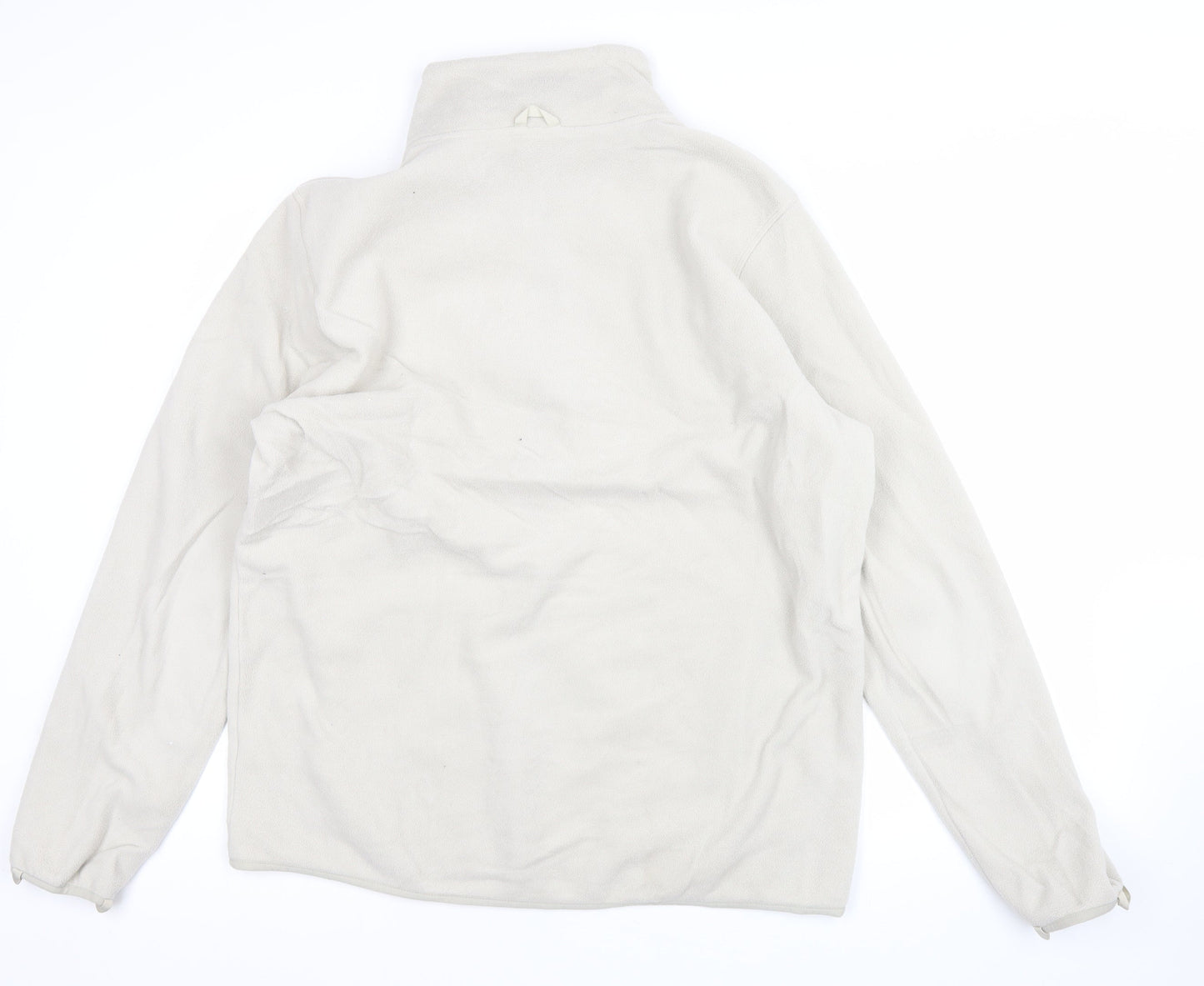 Forclaz Men’s Beige Fleece Jacket L Full Zip Outdoor Hiking