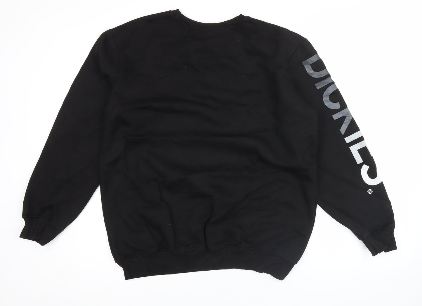 Dickies Men's Black XL Pullover Sweatshirt Logo Crew Neck Fleece