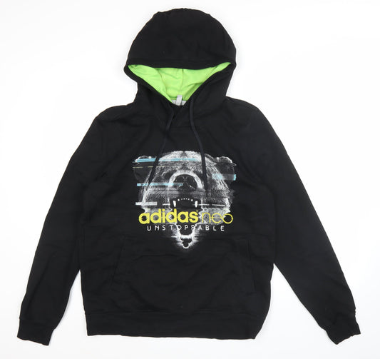 Adidas Neo Men’s Black L Pullover Hoodie Bear Graphic