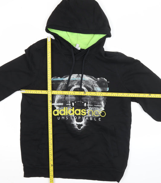 Adidas Neo Men’s Black L Pullover Hoodie Bear Graphic