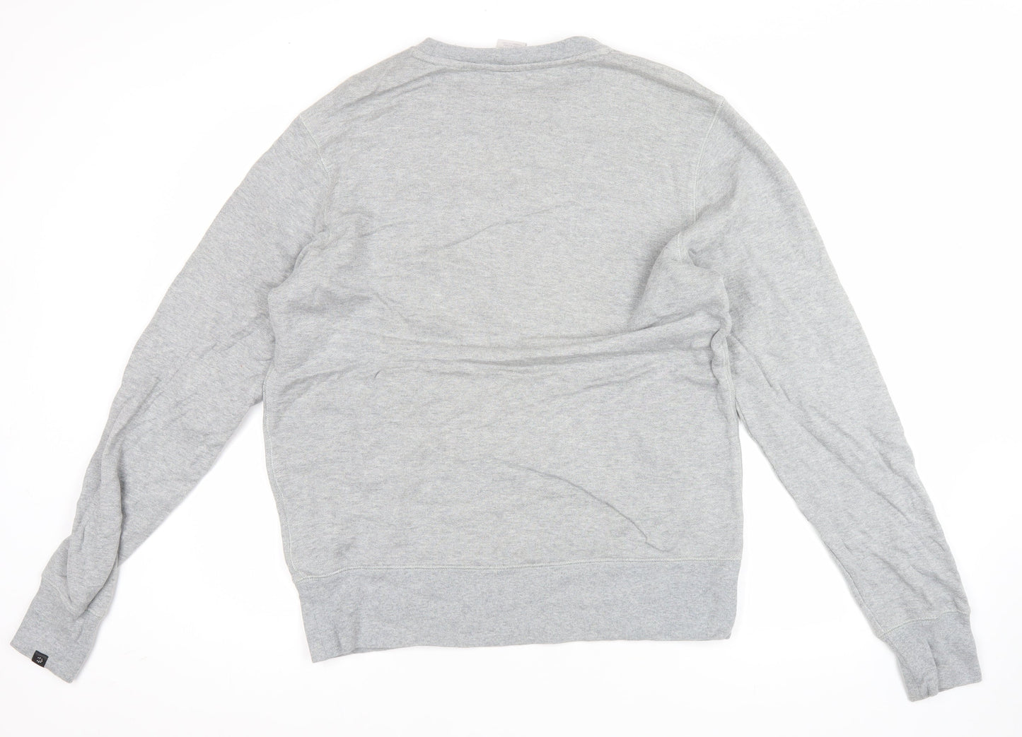 Nike Men’s Grey Sportswear Sweatshirt L Crew Neck Logo Cotton Pullover