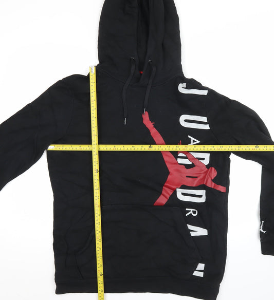 Nike Jordan Men's Black Pullover Hoodie L Sports Logo Fleece