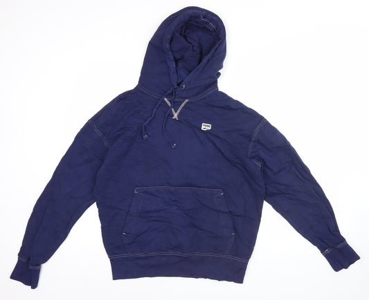 Puma Men’s Blue Pullover Hoodie Regular Fit S Logo Cotton Blend