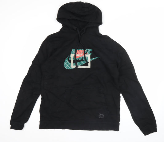 Nike Men's Black XL Pullover Hoodie with Logo Graphic