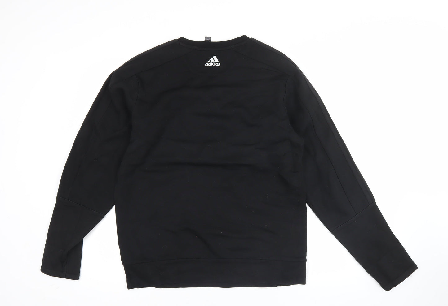 Adidas Men’s Black M Pullover Sweatshirt Graphic Logo Long Sleeve