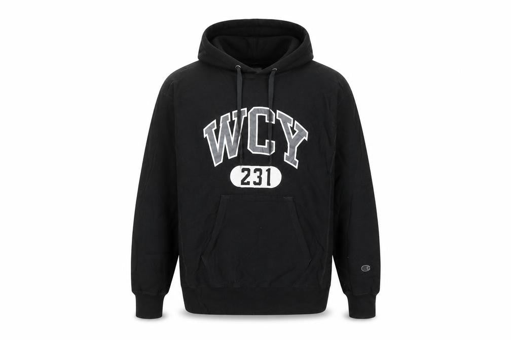 Mens UK M Regular Champion Black Pullover Hoodie