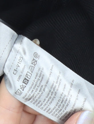 Champion Men's Black Reverse Weave Pullover Hoodie M College Logo