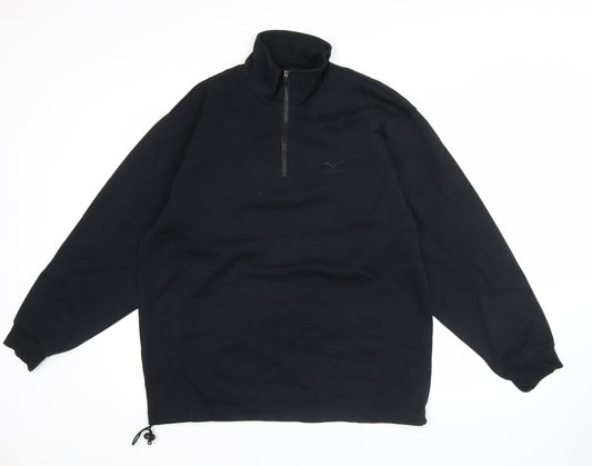 Mizuno Men's Black S Quarter Zip Sweatshirt High Neck Running Gym