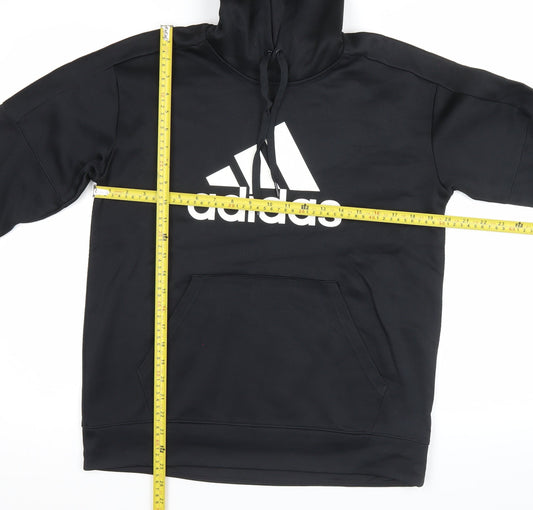 Adidas Men's Black M Pullover Hoodie Sports Logo Polyester