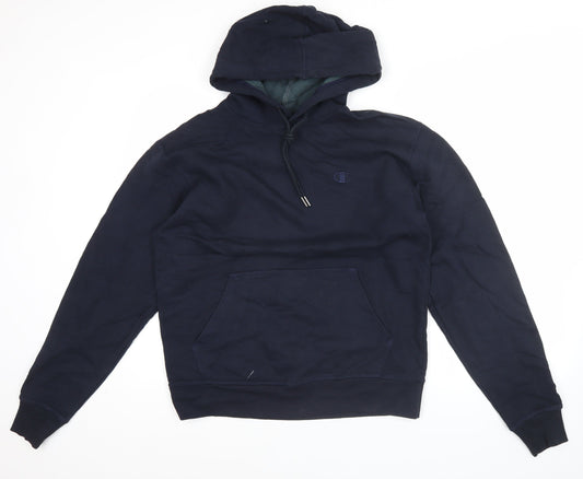 Champion Men's Navy Blue Pullover Hoodie Regular Fit Size M Fleece