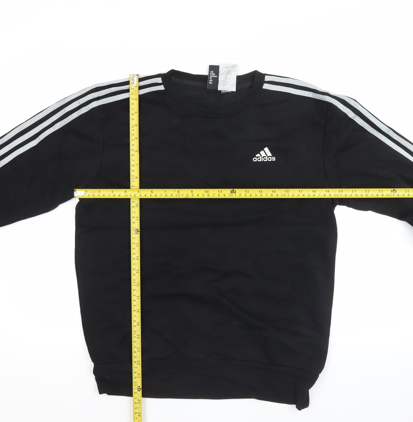 Adidas Men's Black M Pullover Sweatshirt Crew Neck Long Sleeve