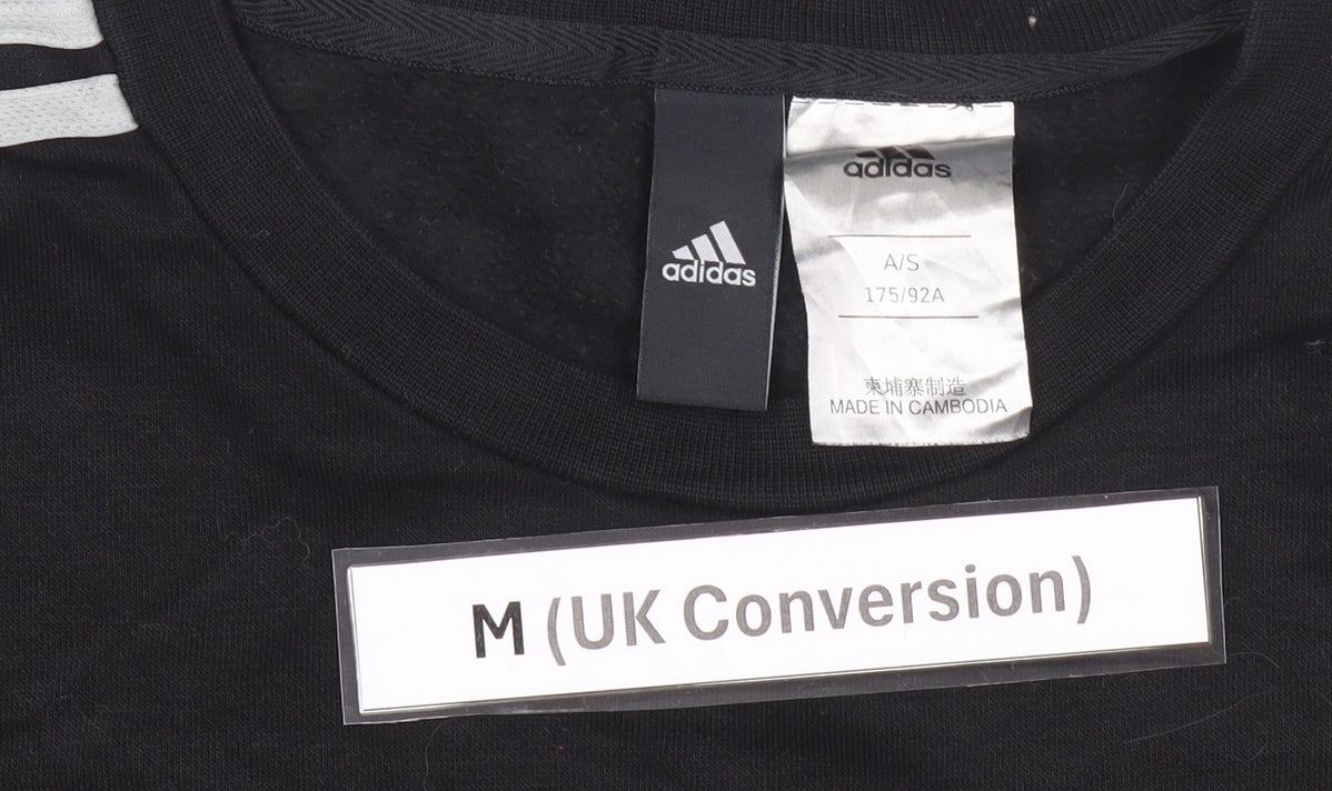 Adidas Men's Black M Pullover Sweatshirt Crew Neck Long Sleeve