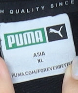 Puma Mens Black L Pullover Hoodie Sports Logo Fleece