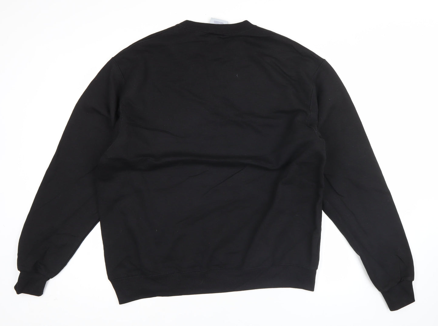 Champion Men’s Black Pullover Sweatshirt L Regular Fit Fleece Crew Neck