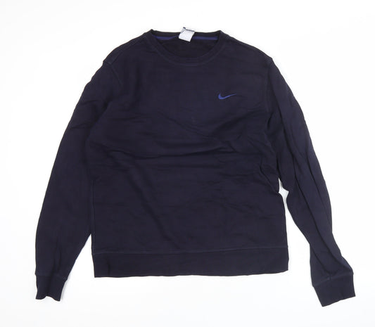 Nike Men's XL Blue Crew Neck Pullover Sweatshirt - Sports Jersey Cotton