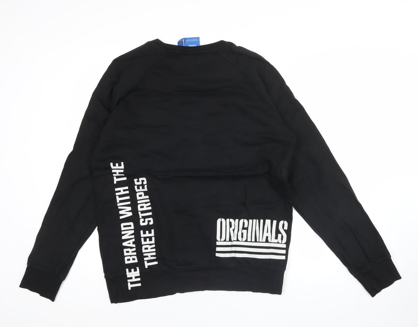 adidas Originals Men's Black L Pullover Graphic Logo Sweatshirt