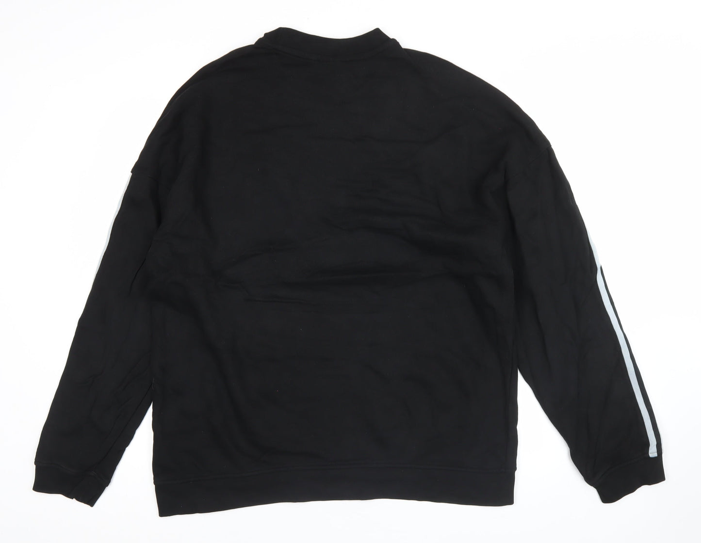 Adidas Mens Black L Pullover Sweatshirt Trefoil Logo Sportswear