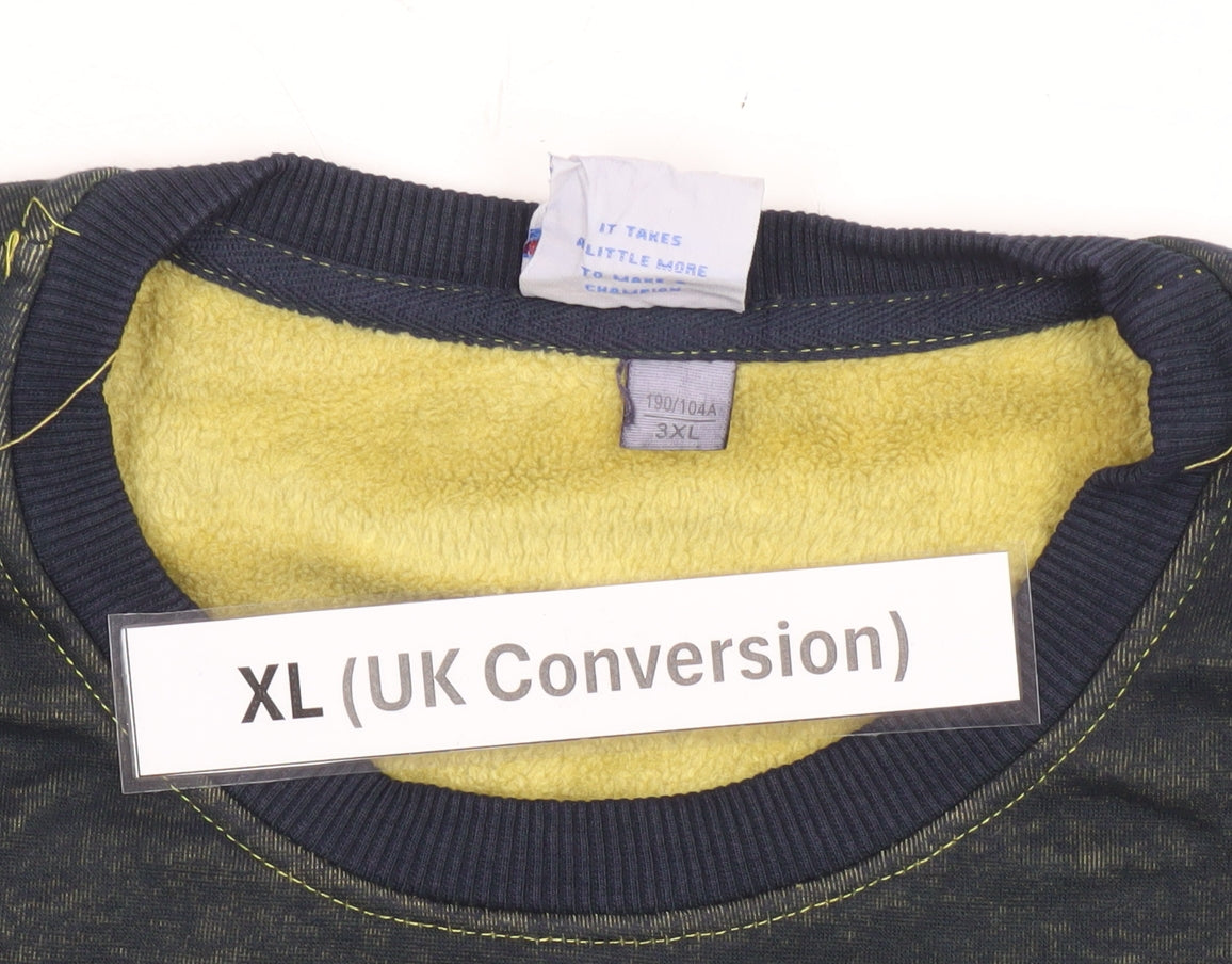 Champion Men's Black XL Pullover Sweatshirt Crew Neck Logo Sportswear