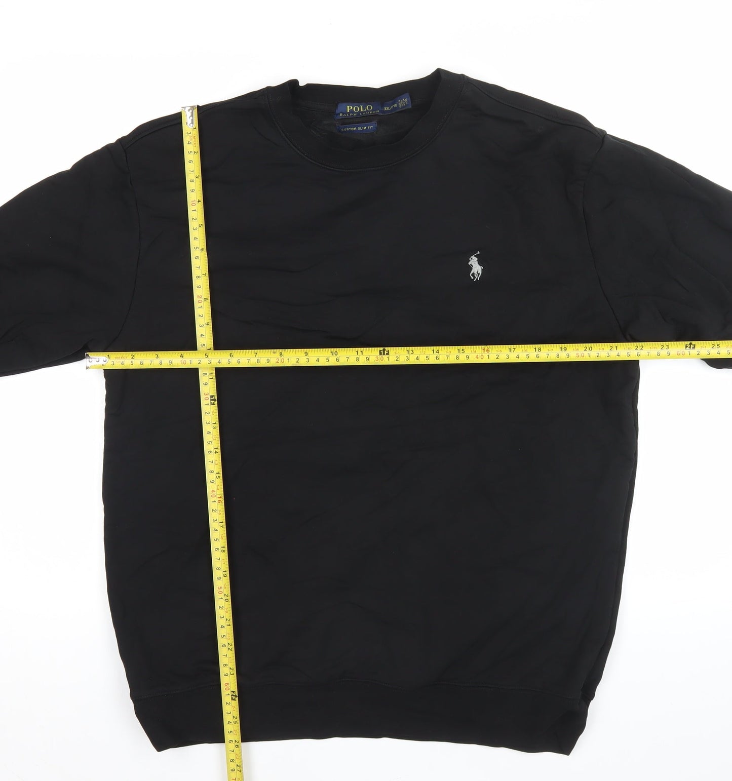 Polo Ralph Lauren Men’s Black 2XL Slim Fit Crew Neck Sweatshirt