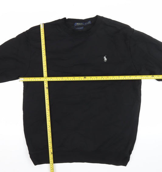 Polo Ralph Lauren Men’s Black 2XL Slim Fit Crew Neck Sweatshirt