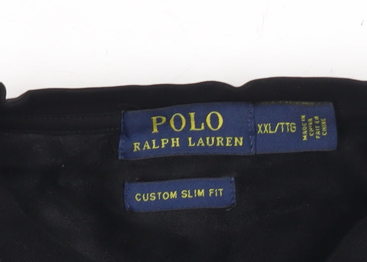Polo Ralph Lauren Men’s Black 2XL Slim Fit Crew Neck Sweatshirt