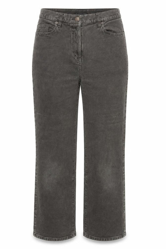 Boden Women’s Grey Straight Leg Jeans Size 12 Tall Stretch Denim