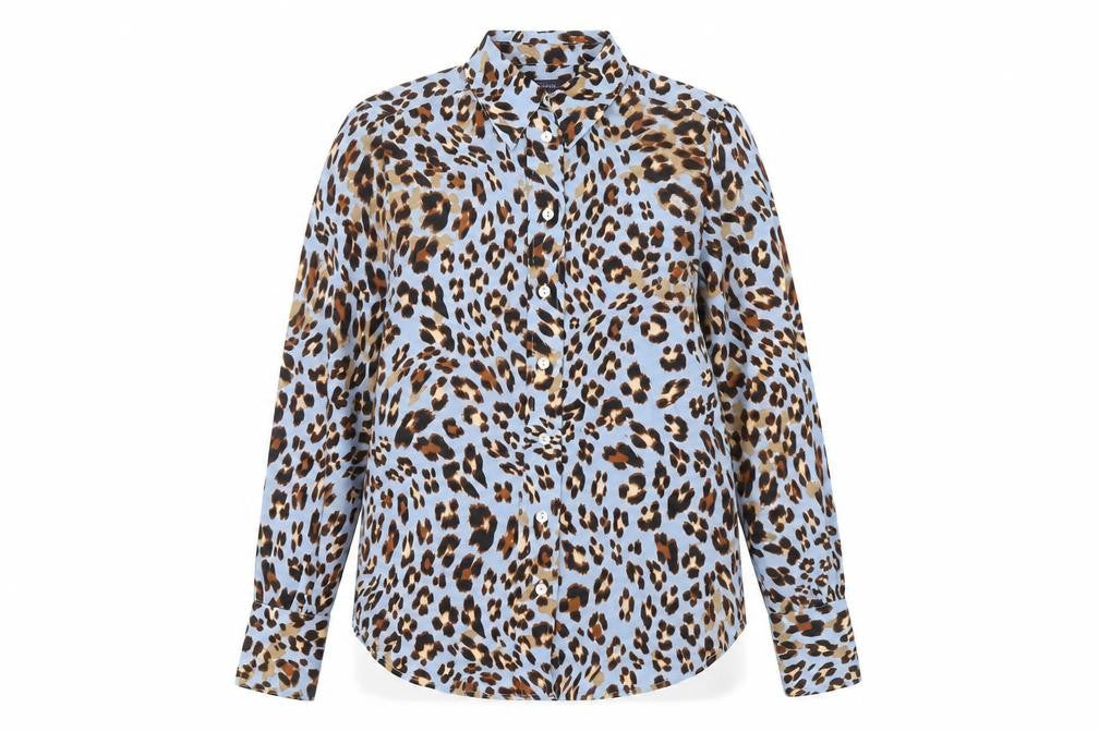 Marks and Spencer Women’s Multicoloured Leopard Print Button-Up Shirt Size 6
