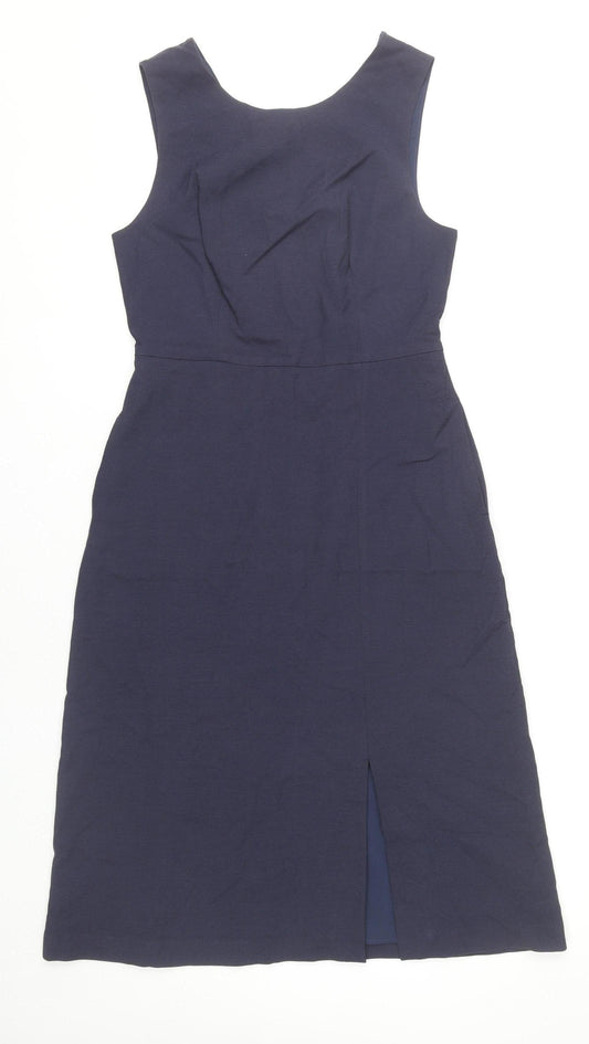 Banana Republic Women’s Blue Sheath Dress Size 8 Knee Length Sleeveless Workwear